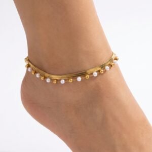 Pearl Gold Ankle Bracelet