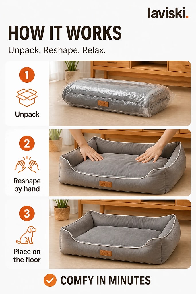 Bolstra Bolstered Dog Bed, how to unpack and set it up