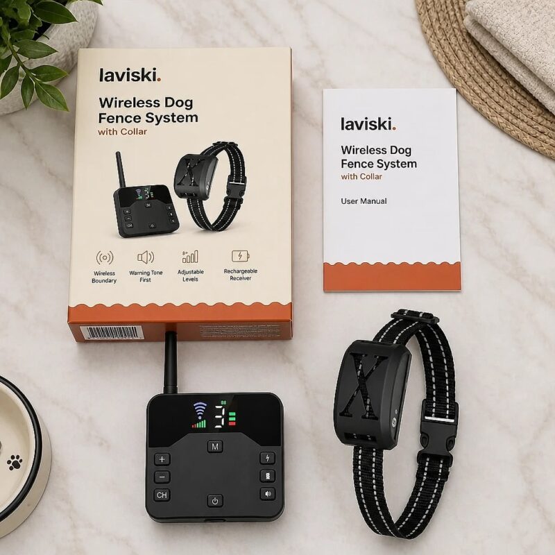 Boundex Wireless Dog Fence System with Collar, what's included