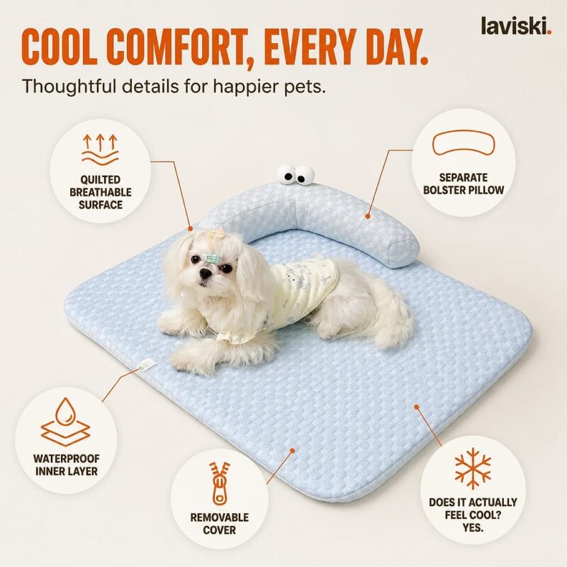 Breezra Cooling Orthopedic Pet Mat, feature showcase