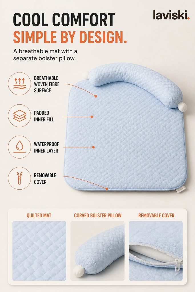 Breezra Cooling Orthopedic Pet Mat, materials and construction detail