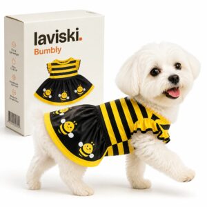 Bumbly Bee Dog Dress, main product hero