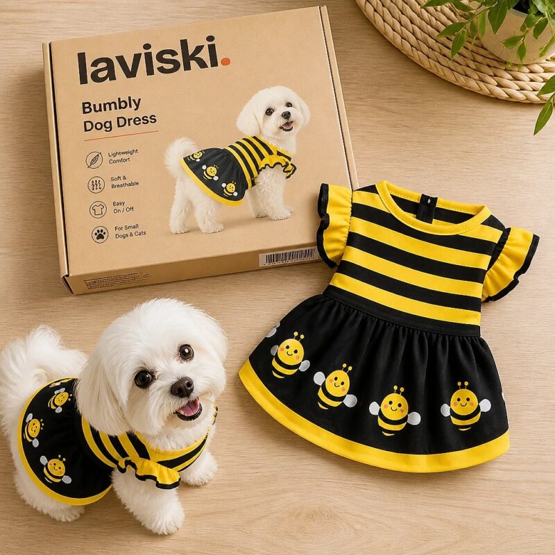 Bumbly Bee Dog Dress, what's included