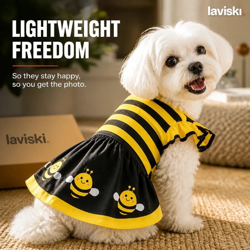 Bumbly Bee Dog Dress, closing hero