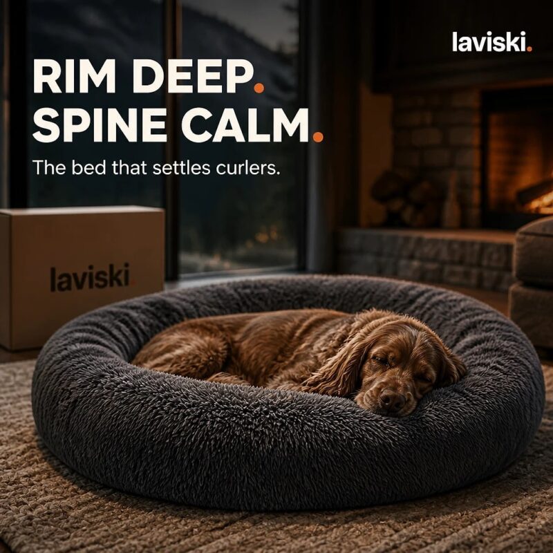 Calmara Calming Donut Dog Bed, closing hero