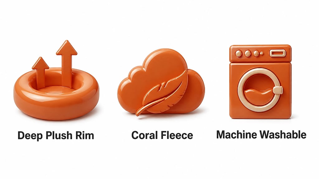 Calmara Calming Donut Dog Bed, key features at a glance
