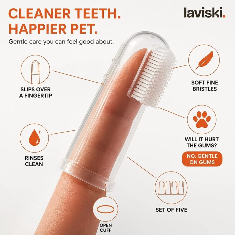 Freshbit Pet Finger Toothbrush Set, feature showcase