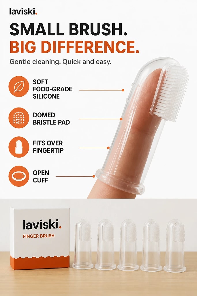 Freshbit Pet Finger Toothbrush Set, materials and construction detail