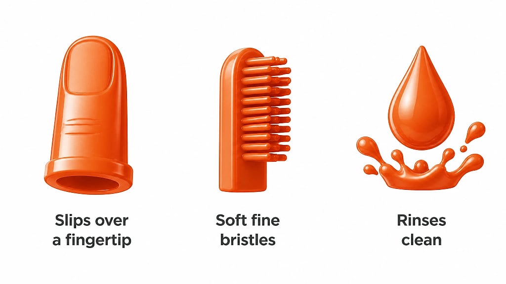 Freshbit Pet Finger Toothbrush Set, key features at a glance