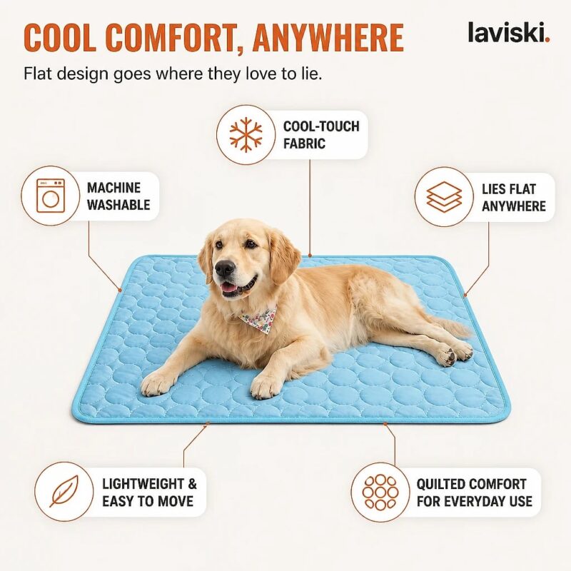 Glacia Flat Cooling Pet Mat, feature showcase