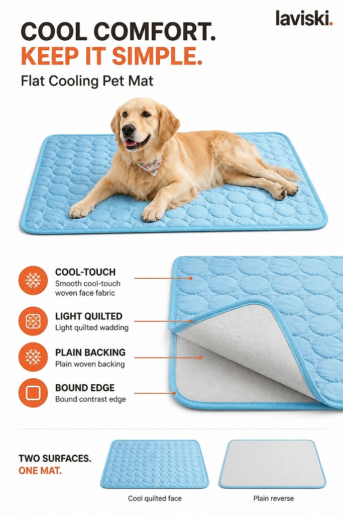 Glacia Flat Cooling Pet Mat, materials and construction detail