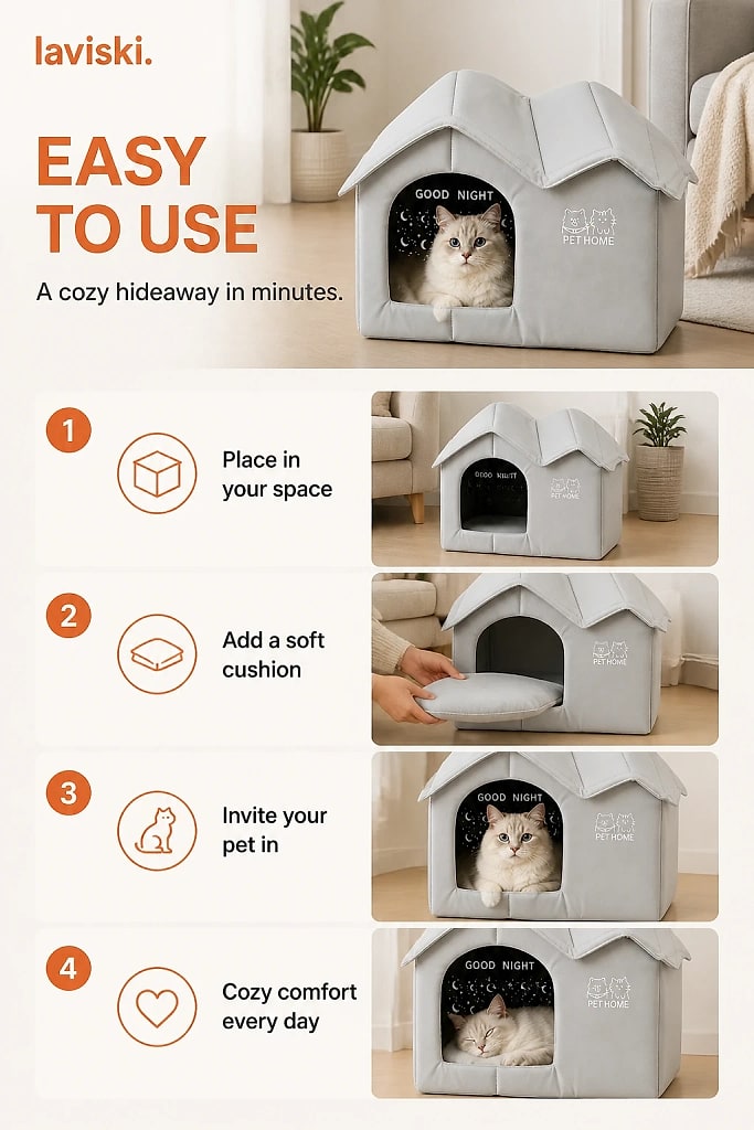 Nestova Enclosed Indoor Pet House, how to unpack and set it up
