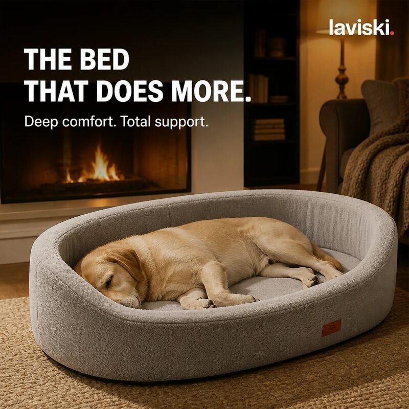 Ovalis Orthopedic Oval Dog Bed, closing hero