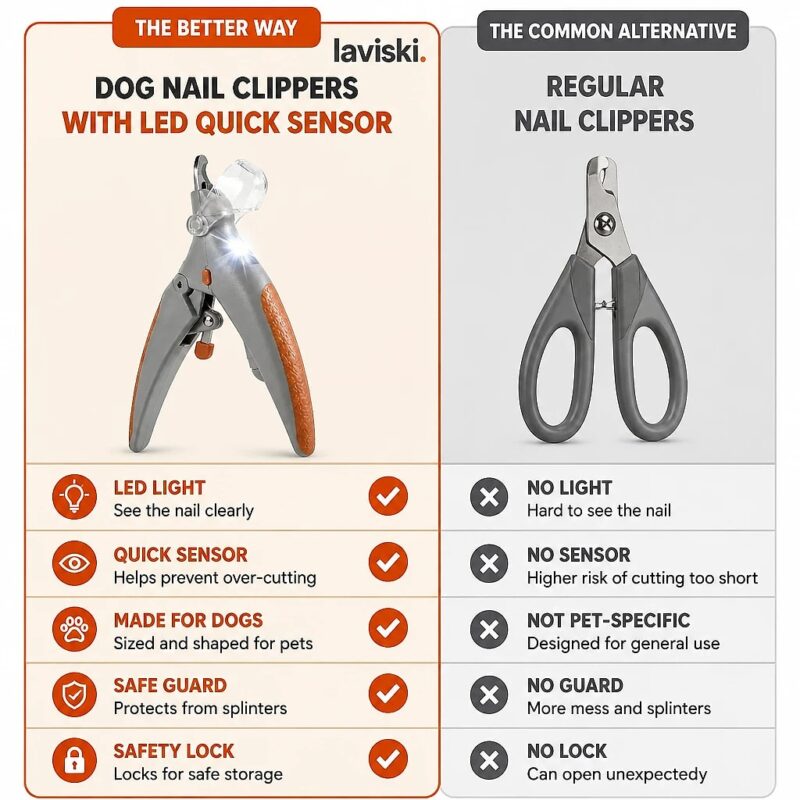 Pawguard Dog Nail Clippers with LED Quick Sensor, comparison