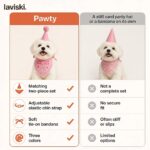 Pawty Birthday Hat and Bandana Set, comparison