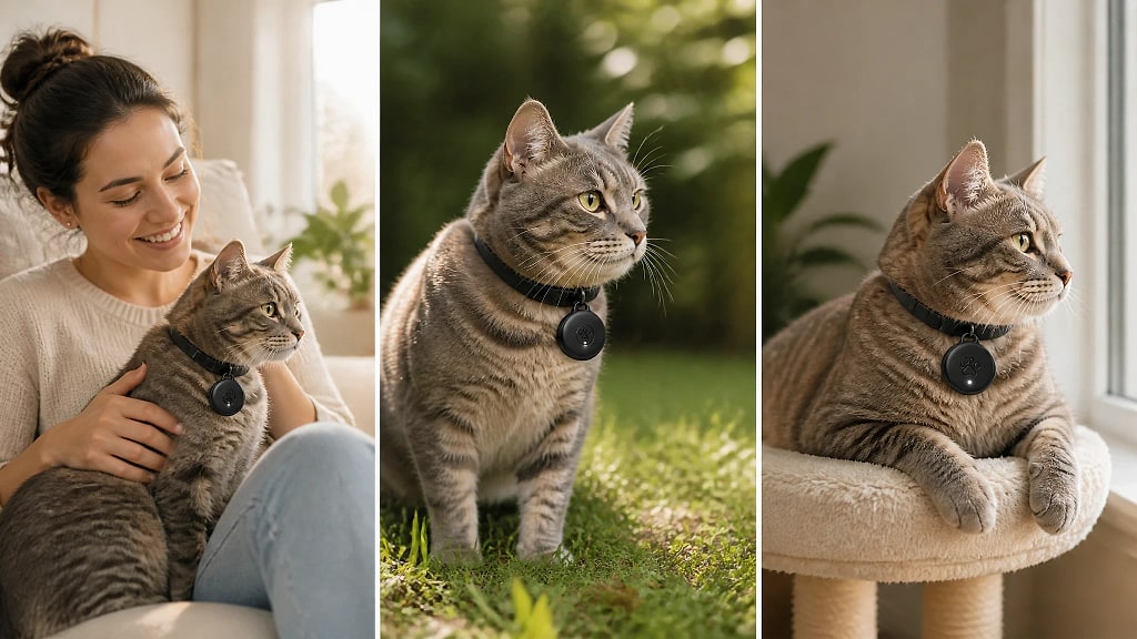 Pawvex GPS Tracker for Cats, shown in use at home