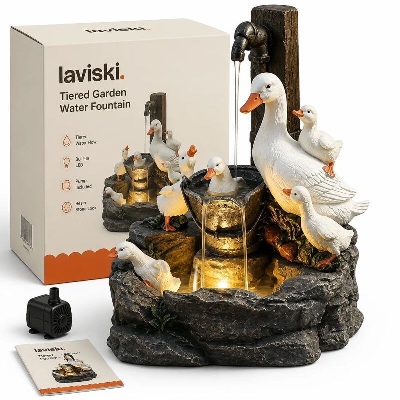 Rivona Tiered Garden Fountain — Main Product Hero Rivona Tiered Garden Fountain, main product hero