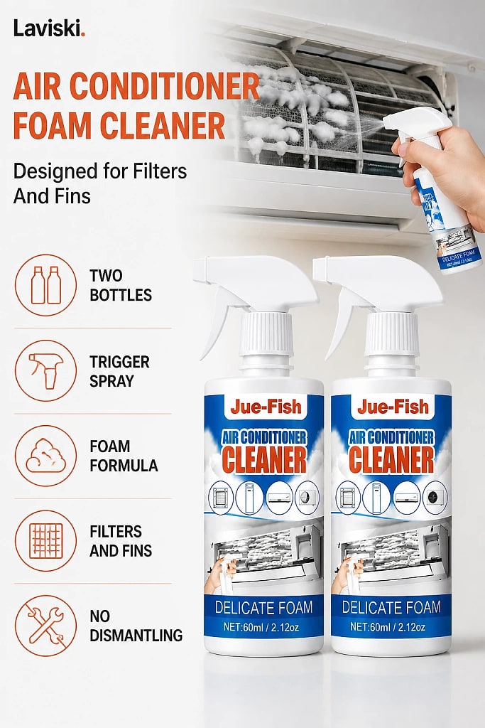 Air Conditioner Foam Cleaner 2 Bottles, materials and construction detail