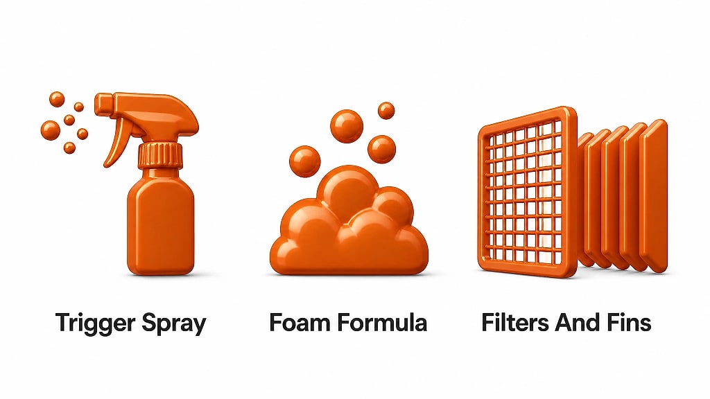 Air Conditioner Foam Cleaner 2 Bottles, key features at a glance