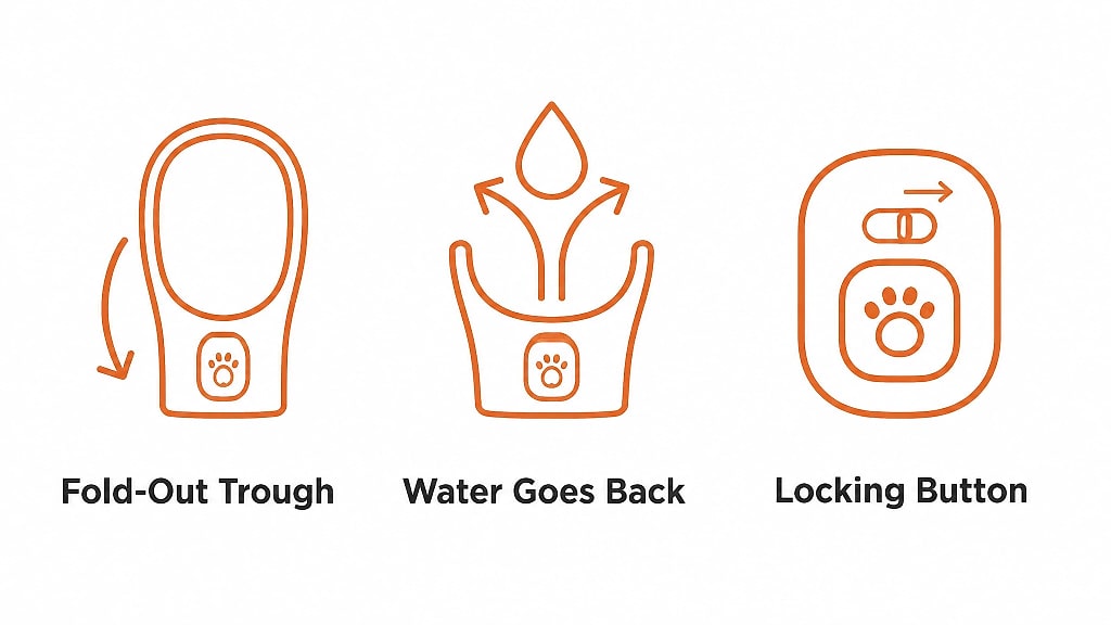 Aquara Portable Dog Water Bottle, key features at a glance