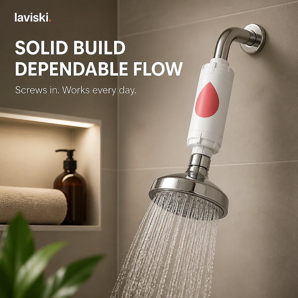 Aroma Scented In Line Shower Filter, durability and protection detail