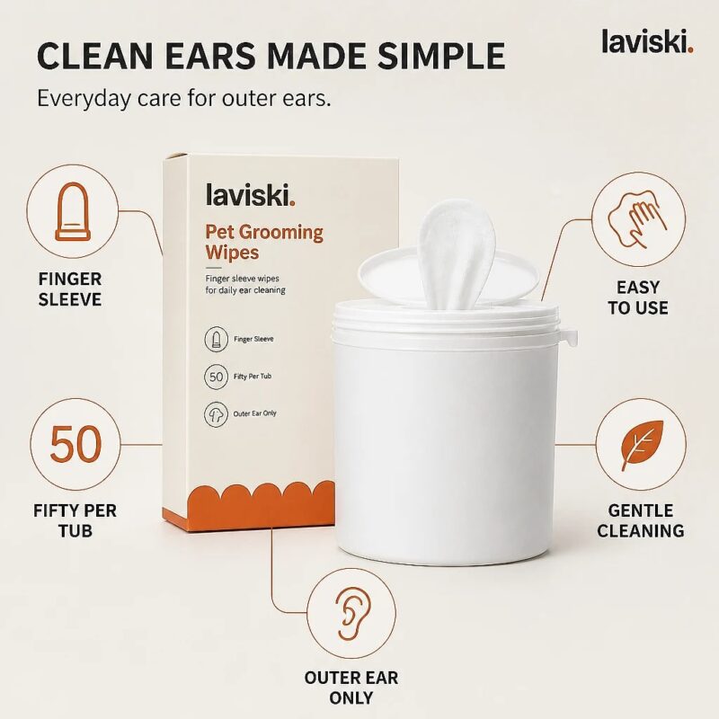 Aurea Pet Ear Cleaning Wipes, feature showcase