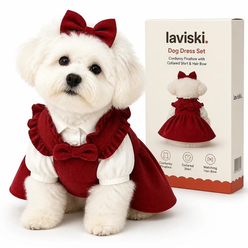 Belora Corduroy Dog Dress Set, main product hero