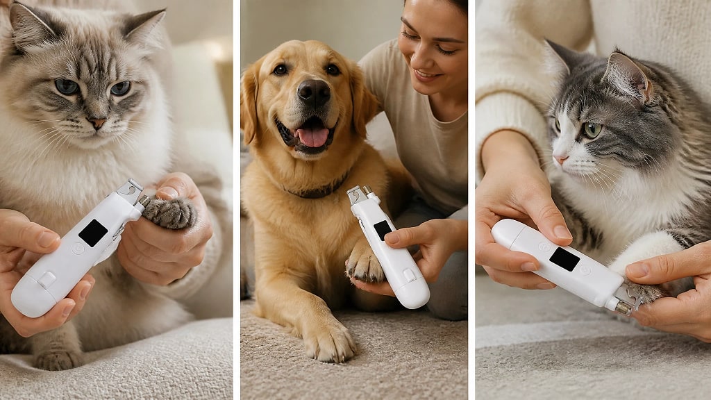 Binara Clipper and Grinder in One, shown in use at home