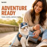 Brisa Denim Cap, Harness and Leash Set, desired outcome