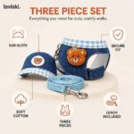 Brisa Denim Cap, Harness and Leash Set, feature showcase