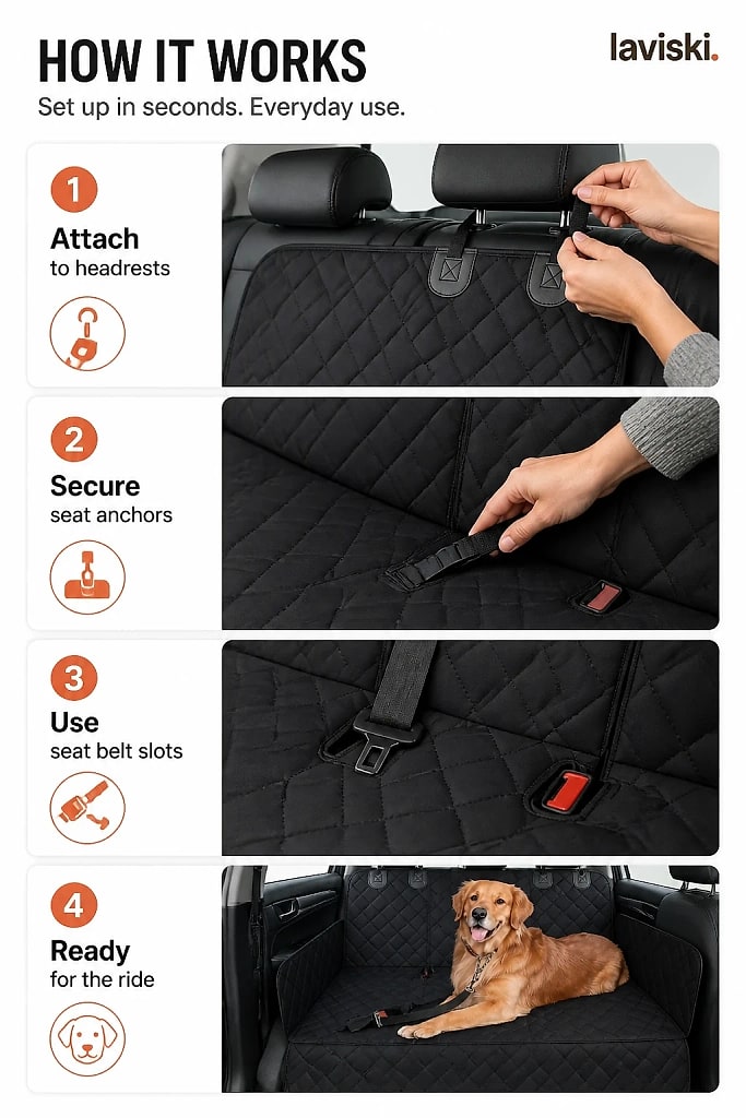 Cabina Quilted Car Seat Hammock, how to unpack and set it up