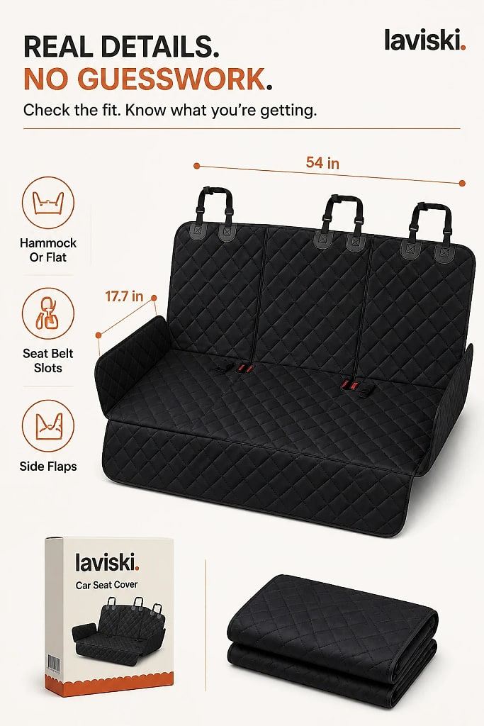 Cabina Quilted Car Seat Hammock, materials and construction detail