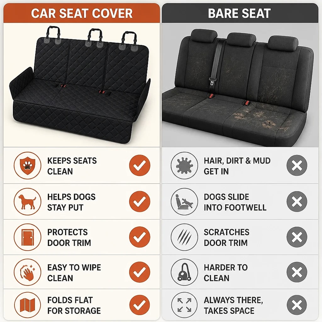Cabina Quilted Car Seat Hammock, compared with the usual alternative
