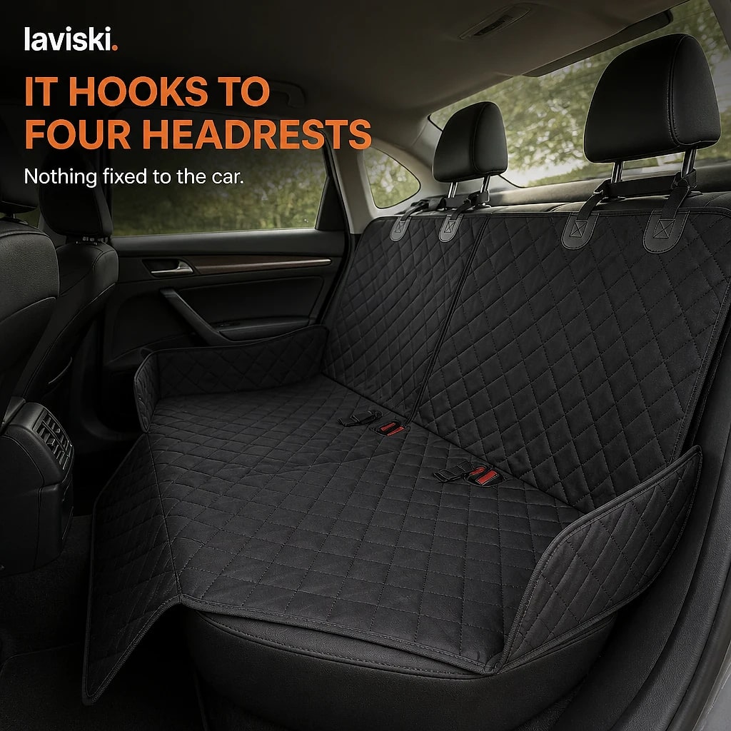 Cabina Quilted Car Seat Hammock, durability and protection detail