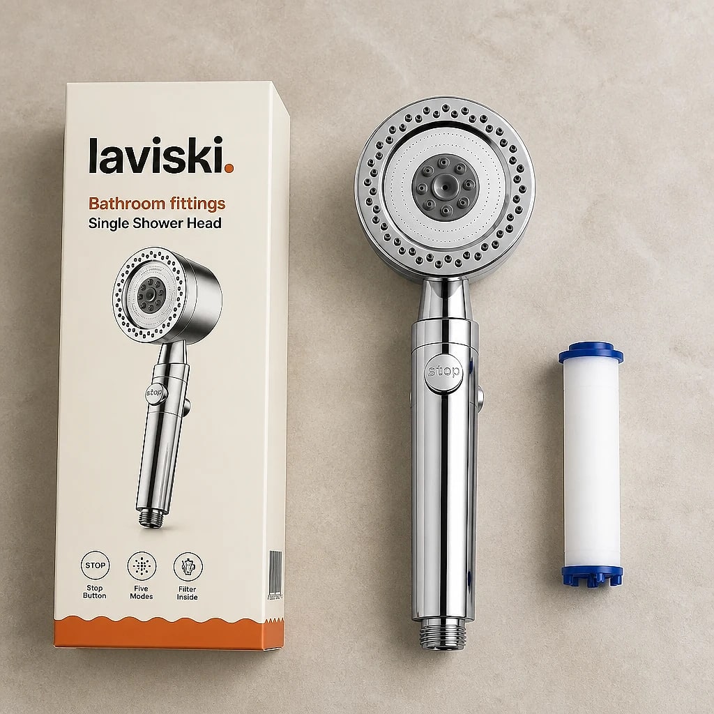 Cascara Five Mode Handheld Shower Head, what is included in the box
