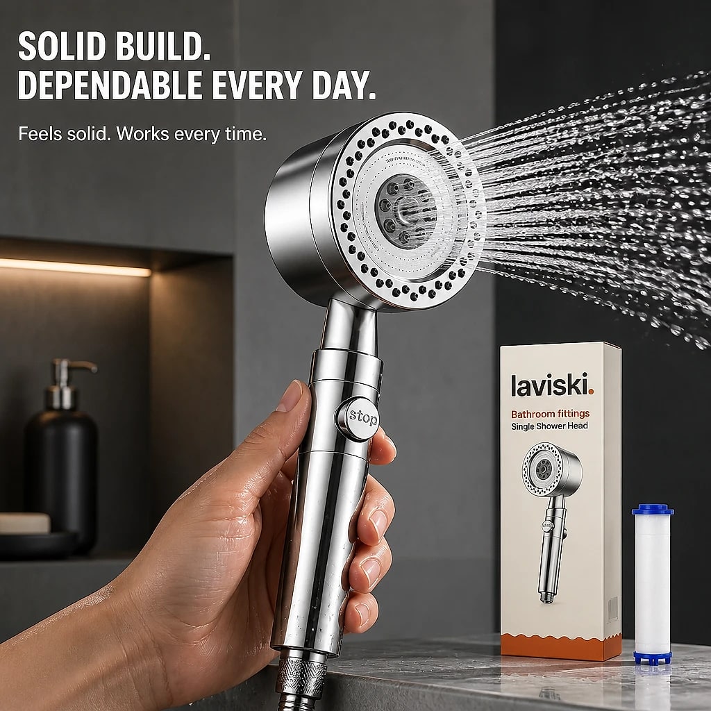 Cascara Five Mode Handheld Shower Head, durability and protection detail