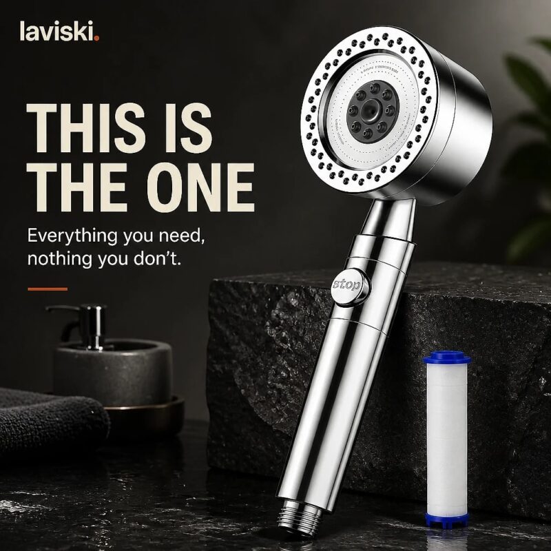 Cascara Five-Mode Handheld Shower Head, closing hero