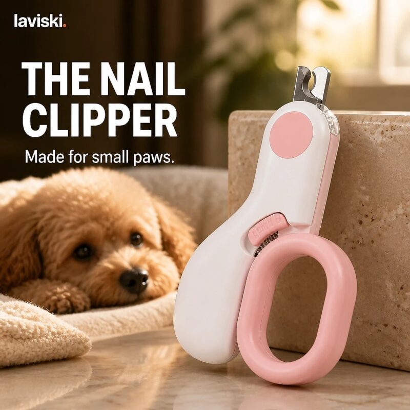 Clipsa Small Pet Nail Clipper with Lock, closing hero