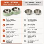 Duetta Double Pet Bowl with Steel Inserts, comparison