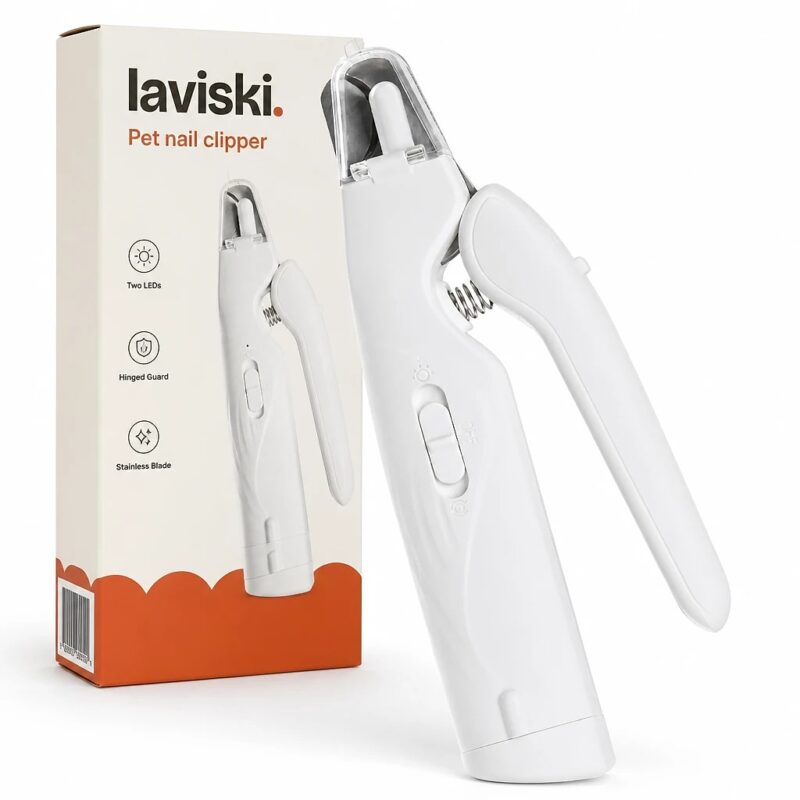 Duetto Twin-LED Nail Clipper with Guard, main product hero