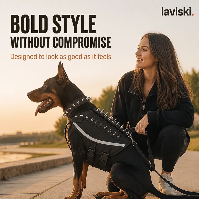 Ferrona Spiked Tactical Dog Harness, desired outcome