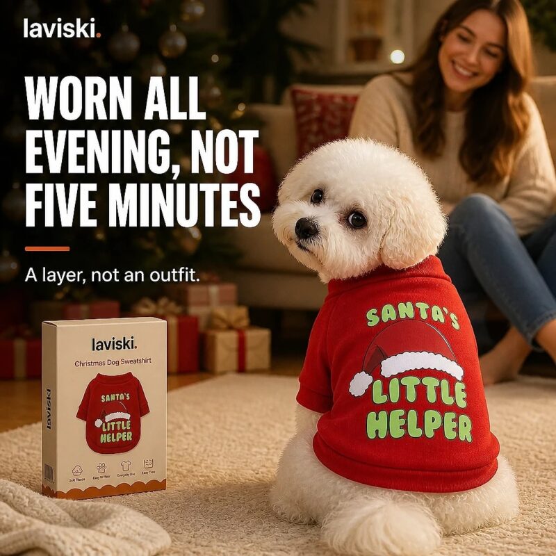 Festa Christmas Dog Sweatshirt, closing hero