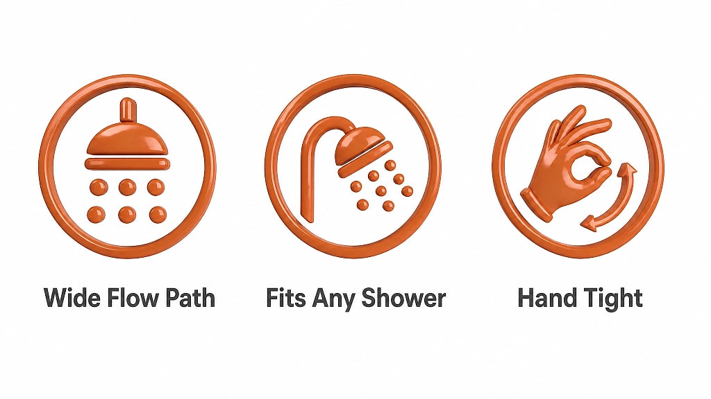 Filtra High Flow Shower Filter, key features at a glance