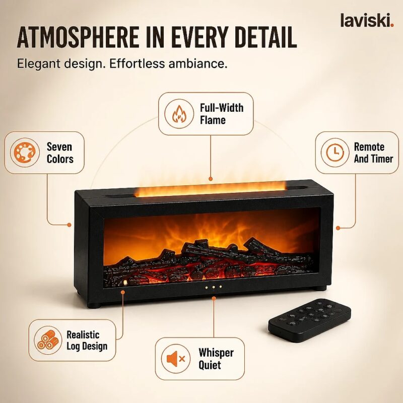 Flamma Fireplace Flame Diffuser, feature showcase