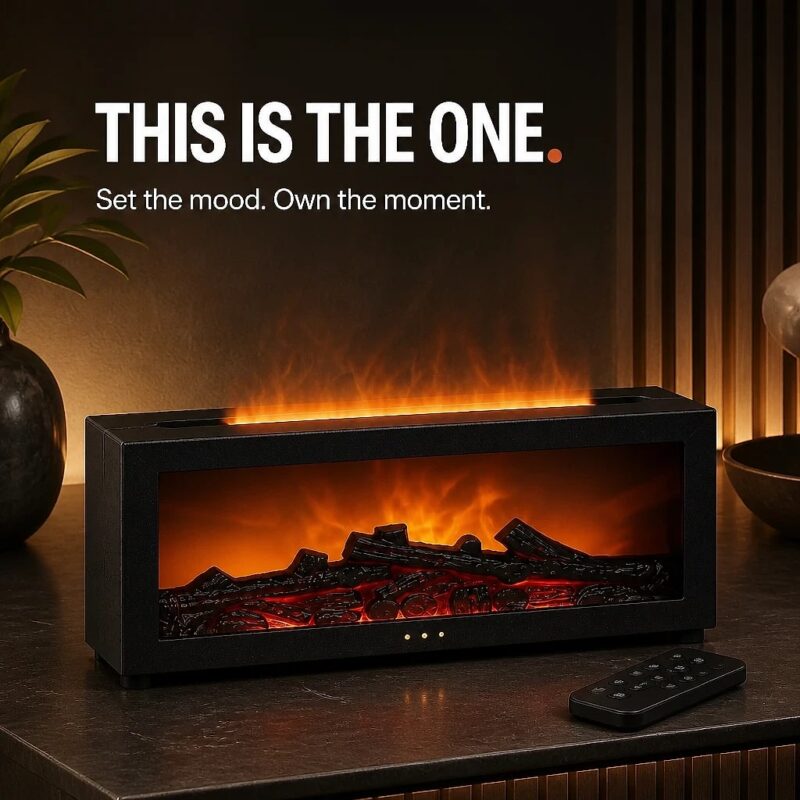 Flamma Fireplace Flame Diffuser, closing hero