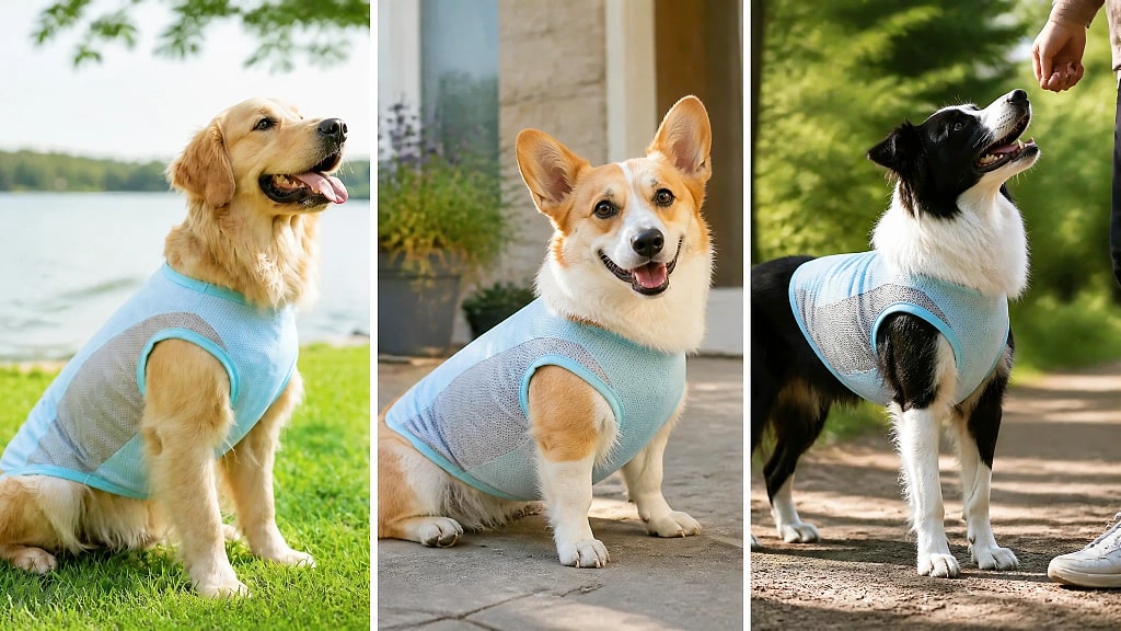 Frescia Cool Touch Dog Summer Vest, shown in use at home