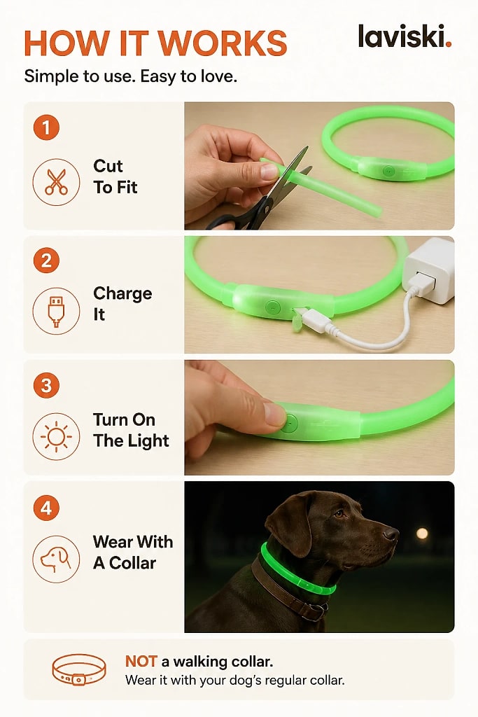 Glowra Silicone Light Tube Collar, how to unpack and set it up