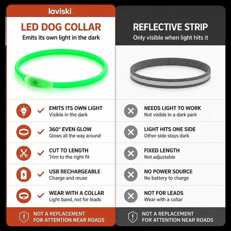 Glowra Silicone Light Tube Collar, comparison