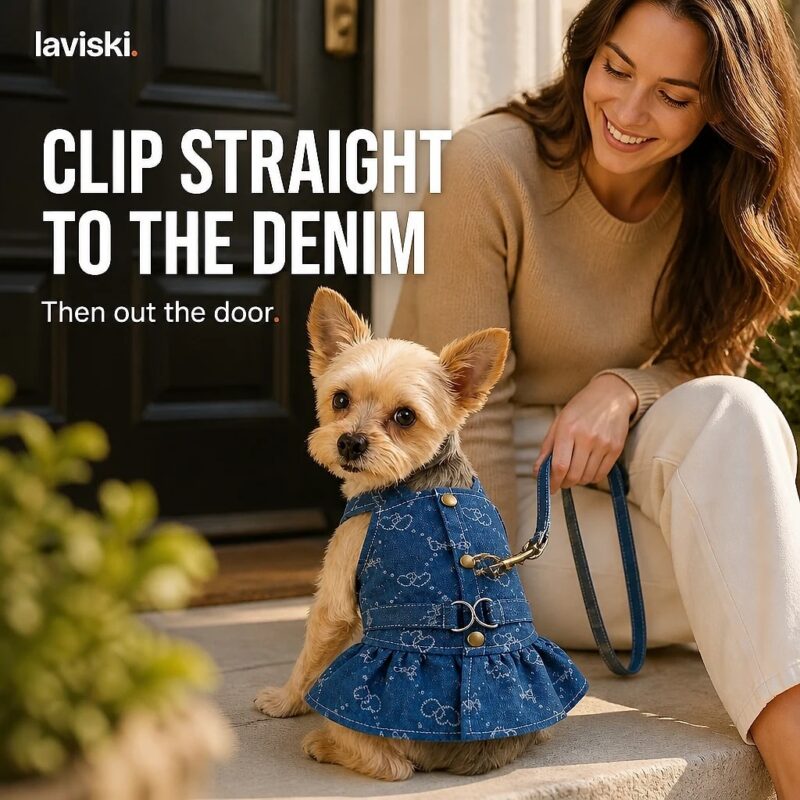Indiga Denim Dog Harness Dress, closing hero