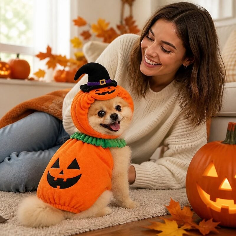 Jacoby Pumpkin Dog Costume, solution / transformation